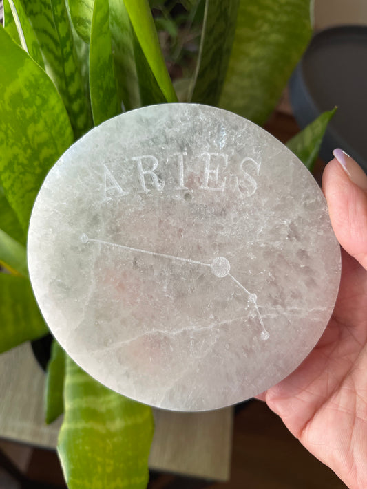 Zodiac Selenite Charging Plate